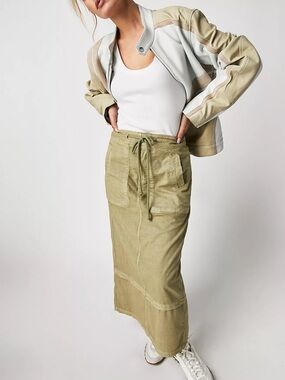 Free People Lizzie Parachute Maxi Skirt
